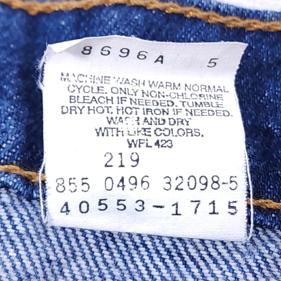 Vintage Levi Strauss Relaxed Fit Tappered Leg Men's Jeans Size 34 X 34 Dark Blue - Picture 11 of 12